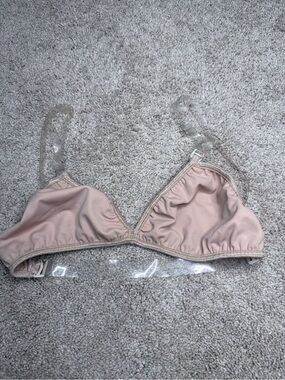 Body Wrappers Soft Triangle Bralette in Blush Pink